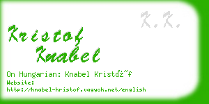 kristof knabel business card